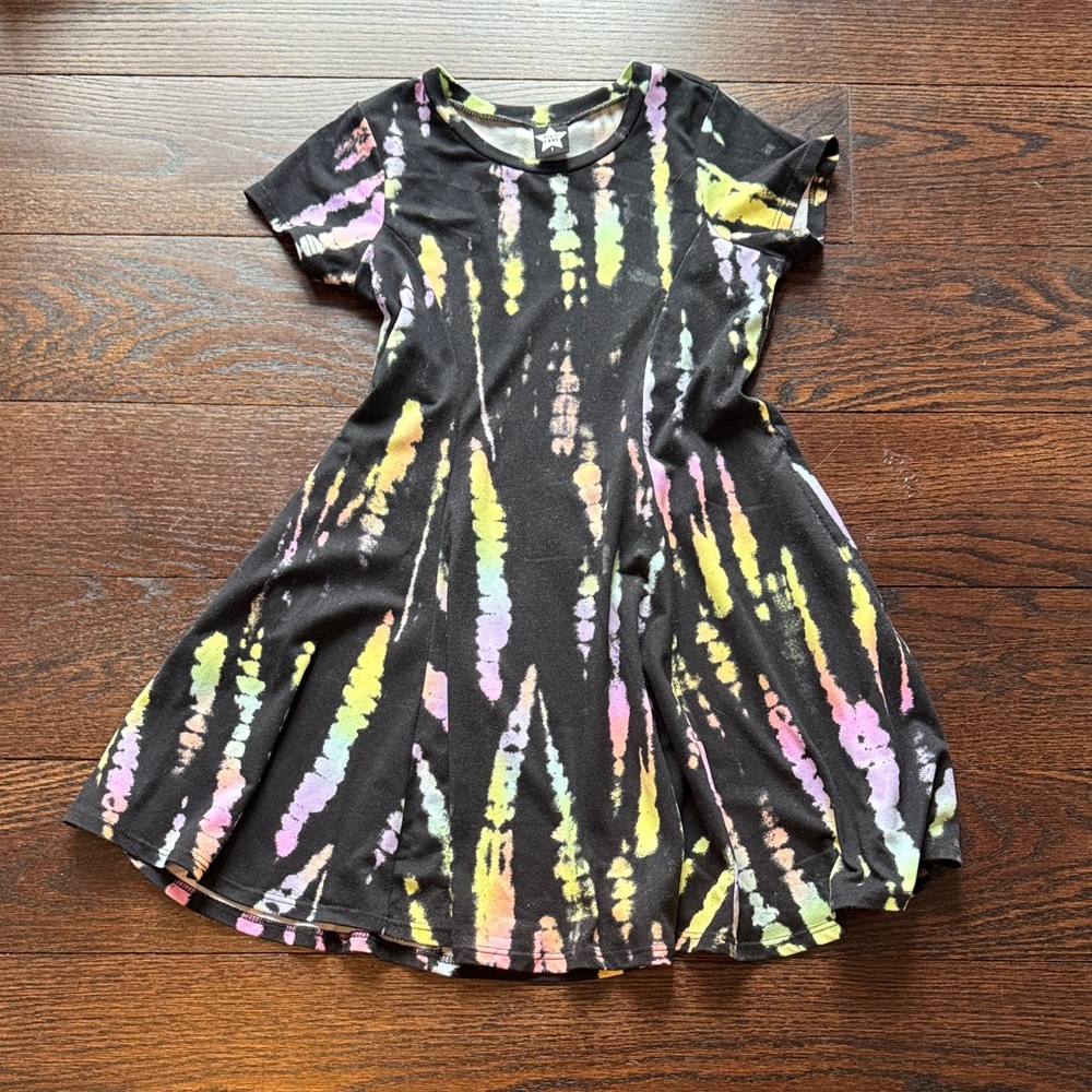 Vibrant Tie-Dye Kids Dress